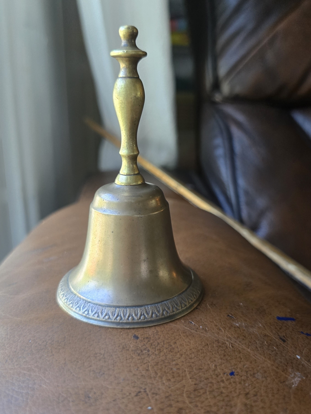 Brass Hand Bell - Polished Gold Tone Home Accent